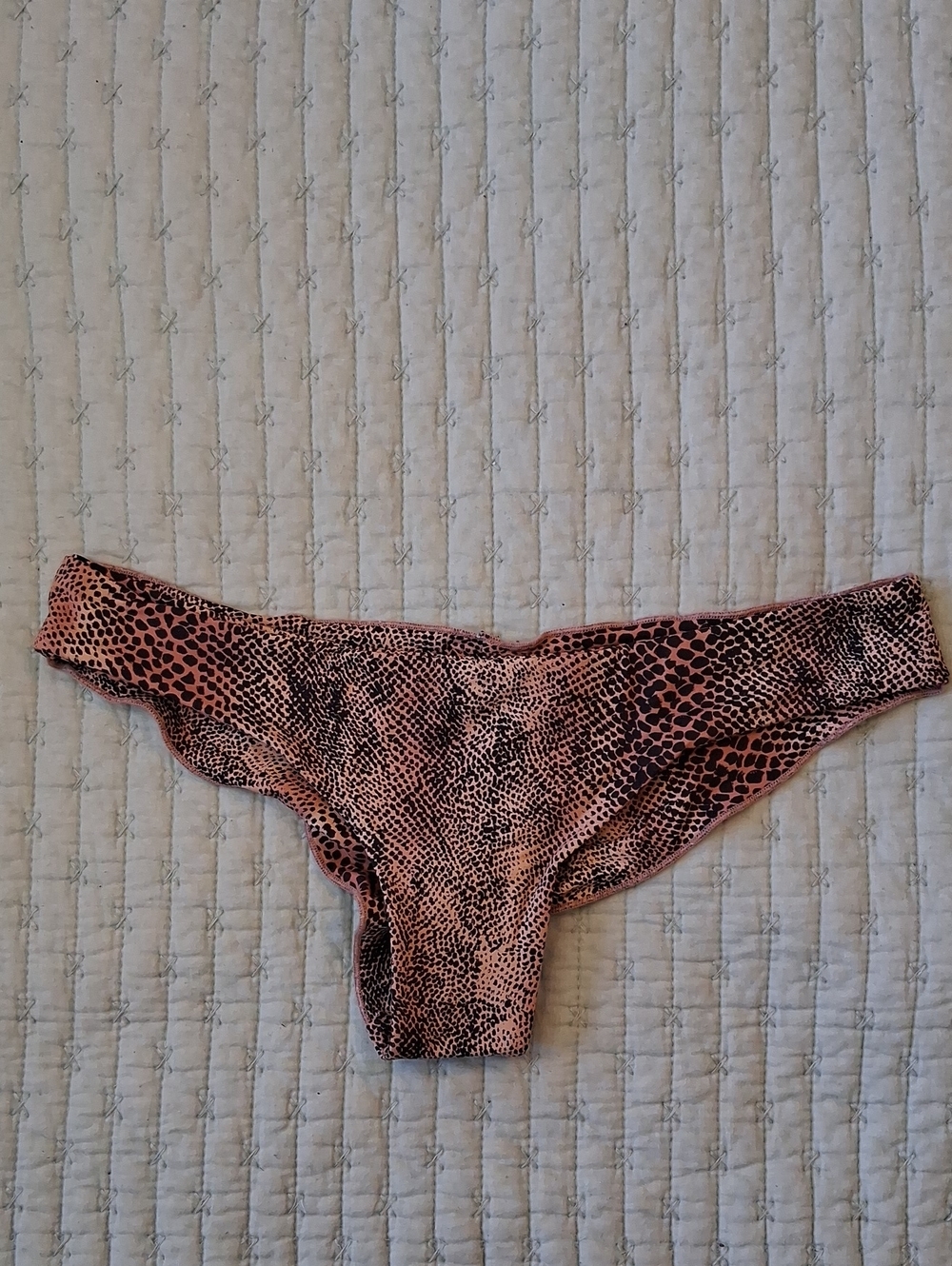Boys + Arrows Black and Tan Kiki Snake Print Bikini Bottoms